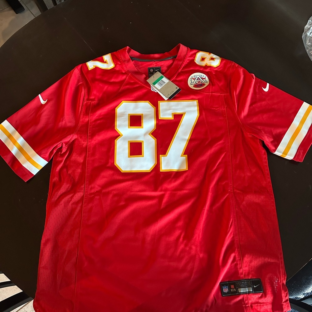 Red Nike Football Jersey with Number 87